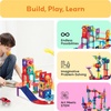 image:imagePicassoTiles 108 Piece Marble Run Race Track Set with LED Cars STEM Ages 3  2 LightUp Vehicles 4 Magnetic Marbles BPAFree Expandable Collection Fine Motor SkillsProblemSolving ScreenFree Toy3in1 108pcs