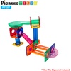 image:imagePicassoTiles 108 Piece Marble Run Race Track Set with LED Cars STEM Ages 3  2 LightUp Vehicles 4 Magnetic Marbles BPAFree Expandable Collection Fine Motor SkillsProblemSolving ScreenFree ToyMarble Run Square Joint
