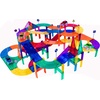 image:imagePicassoTiles 150PC Magnetic Race Car Track  3 LED Light Up Truck Cars  6PC Expansion Ramp Tiles Mega Bundle STEAM Learning Enhance Construction Skills HandEye Coordination and Fine Motor Skills