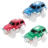 image:imagePicassoTiles 150PC Magnetic Race Car Track  3 LED Light Up Truck Cars  6PC Expansion Ramp Tiles Mega Bundle STEAM Learning Enhance Construction Skills HandEye Coordination and Fine Motor Skills