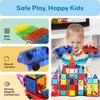 image:imagePicassoTiles 2 Piece Car Mini Truck Construction Kit Toy Set Vehicle for Magnetic Blocks Building Tile Sensory Magnet Toys Bricks STEM amp Learning Educational School Puzzle Girls Boys Toddlers Ages 3Red  Blue