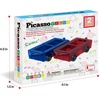 image:imagePicassoTiles 2 Piece Car Mini Truck Construction Kit Toy Set Vehicle for Magnetic Blocks Building Tile Sensory Magnet Toys Bricks STEM amp Learning Educational School Puzzle Girls Boys Toddlers Ages 3Red  Blue
