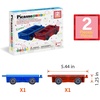 image:imagePicassoTiles 2 Piece Car Mini Truck Construction Kit Toy Set Vehicle for Magnetic Blocks Building Tile Sensory Magnet Toys Bricks STEM amp Learning Educational School Puzzle Girls Boys Toddlers Ages 3Red  Blue