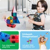 image:imagePicassoTiles 2 Piece Car Mini Truck Construction Kit Toy Set Vehicle for Magnetic Blocks Building Tile Sensory Magnet Toys Bricks STEM amp Learning Educational School Puzzle Girls Boys Toddlers Ages 3Red  Blue