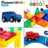 image:imagePicassoTiles 30PC Magnetic Race Car Track  2PC Truck Cars Fun amp Creative Playset STEAM Learning Enhance Construction Skills HandEye Coordination and Fine Motor Skills Toy Gift Idea