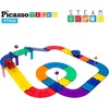 image:imagePicassoTiles 30PC Magnetic Race Car Track  2PC Truck Cars Fun amp Creative Playset STEAM Learning Enhance Construction Skills HandEye Coordination and Fine Motor Skills Toy Gift Idea