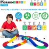 image:imagePicassoTiles 30PC Magnetic Race Car Track  2PC Truck Cars Fun amp Creative Playset STEAM Learning Enhance Construction Skills HandEye Coordination and Fine Motor Skills Toy Gift Idea