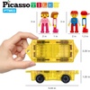 image:imagePicassoTiles 36PC Magnetic Mini Diamond Building Tiles  Mini Tiles Expansion Car Truck with 2 Action Figures Travel Size OnTheGo STEAM Learning Playset Pretend Play Toy for Boys and Girls