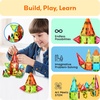 image:imagePicassoTiles 36pcs Mini Size Magnetic Tiles Magnet Toys Diamond Series Sensory Construction Building Blocks Set STEM Learning Travel Size Educational Toy for Kids Boys Girls Toddlers Age 3 PTM3636pcs Mini Magnetic Tiles