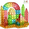 image:imagePicassoTiles 36pcs Mini Size Magnetic Tiles Magnet Toys Diamond Series Sensory Construction Building Blocks Set STEM Learning Travel Size Educational Toy for Kids Boys Girls Toddlers Age 3 PTM3636pcs Mini Magnetic Tiles