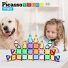 image:imagePicassoTiles 40PC Magnetic Mini Diamond Building Tiles  Mini Tiles Expansion Car Truck with 2 Action Figures Travel Size OnTheGo STEAM Learning Playset Pretend Play Toy for Boys and Girls