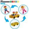 image:imagePicassoTiles 40PC Magnetic Mini Diamond Building Tiles  Mini Tiles Expansion Car Truck with 2 Action Figures Travel Size OnTheGo STEAM Learning Playset Pretend Play Toy for Boys and Girls