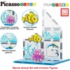image:imagePicassoTiles 44PC Marine Animals Theme Magnetic Tiles  60PC Building Tiles Mega Set STEAM Learning amp Educational Playset for Preschool and Kindergarten Kids Pretend Play Toy for Boys and Girls