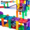 image:imagePicassoTiles 50PC Magnetic Race Car Track  2PC LED Light Up Truck Cars Fun amp Creative Playset STEAM Learning Enhance Construction Skills HandEye Coordination and Fine Motor Skills Toy Gift Idea