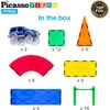 image:imagePicassoTiles 50PC Magnetic Race Car Track  2PC LED Light Up Truck Cars Fun amp Creative Playset STEAM Learning Enhance Construction Skills HandEye Coordination and Fine Motor Skills Toy Gift Idea