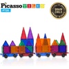 image:imagePicassoTiles 60PC Magnet Tiles  2 Cars  4 Family People Action Figures Expansion Bundle STEAM Educational Playset for Creative Fun and Learning Construction Play Pretend Play Toy for Kids