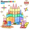 image:imagePicassoTiles 60PC Magnet Tiles  42PC Clipin Windows amp Doors Building Bundle STEAM Educational Playset for Creative Fun and Learning Construction Play Design Art Project Toy Gift Idea for Kids