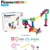image:imagePicassoTiles 60PC Magnet Tiles  50PC Marble Run Race Track Fun amp Creative Playset Bundle STEAM Learning amp Educational Sensory Toy for Preschool amp Kindergarten Kids Ages 3 A Classroom Must Have