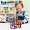 image:imagePicassoTiles 80PC Magnetic Mini Diamond Tiles  Mini Car Truck Set with Action Figures Bundle Travel Size OnTheGo Magnet Construction Expansion Playset STEAM Learning amp Educational Toy Gift Idea
