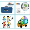 image:imagePicassoTiles Magnet Tile Building Block Set Magnetic Construction Square Triangle Tiles Toy Kit Sparking Creativity Geometric Shapes STEM Educational Learning Brain Development Kids Ages 3 PB24100pcs