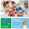 image:imagePicassoTiles Magnet Tile Building Block Set Magnetic Construction Square Triangle Tiles Toy Kit Sparking Creativity Geometric Shapes STEM Educational Learning Brain Development Kids Ages 3 PB24Multicolor