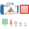 image:imagePicassoTiles Magnet Tile Building Block Set Magnetic Construction Square Triangle Tiles Toy Kit Sparking Creativity Geometric Shapes STEM Educational Learning Brain Development Kids Ages 3 PB24Multicolor