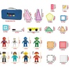 image:imagePicassoTiles Magnet Tile Building Block Set Magnetic Construction Square Triangle Tiles Toy Kit Sparking Creativity Geometric Shapes STEM Educational Learning Brain Development Kids Ages 3 PB24100pcs