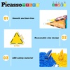 image:imagePicassoTiles Magnet Tile Building Block Set Magnetic Construction Square Triangle Tiles Toy Kit Sparking Creativity Geometric Shapes STEM Educational Learning Brain Development Kids Ages 3 PB2424 Pcs