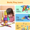 image:imagePicassoTiles Magnet Tile Building Block Set Magnetic Construction Square Triangle Tiles Toy Kit Sparking Creativity Geometric Shapes STEM Educational Learning Brain Development Kids Ages 3 PB24Multicolor