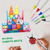 image:imagePicassoTiles Magnet Tile Building Block Set Magnetic Construction Square Triangle Tiles Toy Kit Sparking Creativity Geometric Shapes STEM Educational Learning Brain Development Kids Ages 3 PB24350 Pcs With Car and Figures