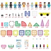 image:imagePicassoTiles Magnet Tile Building Block Set Magnetic Construction Square Triangle Tiles Toy Kit Sparking Creativity Geometric Shapes STEM Educational Learning Brain Development Kids Ages 3 PB24350 Pcs With Car and Figures