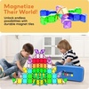 image:imagePicassoTiles Magnet Tile Building Block Set Magnetic Construction Square Triangle Tiles Toy Kit Sparking Creativity Geometric Shapes STEM Educational Learning Brain Development Kids Ages 3 PB24Multicolor