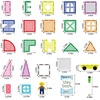 image:imagePicassoTiles Magnet Tile Building Block Set Magnetic Construction Square Triangle Tiles Toy Kit Sparking Creativity Geometric Shapes STEM Educational Learning Brain Development Kids Ages 3 PB24350 Pcs With Car and Figures