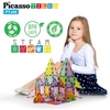 image:imagePicassoTiles Magnetic Tiles Blocks Magnet Tile Magnets Building Blocks Construction Toy Set with Reflective Leaf Flakes Magnetic Building Tiles Toys STEM Learning Kit Stacking Block Playset PTJ48