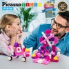 image:imagePicassoTiles PTB106 106pcs Hedgehog Lock Building Blocks Tiles Pink Castle Theme Set wHuman Figures Learning Playset STEM Toy Set Educational Kit Child Brain Development Preschool Kindergarten Toy