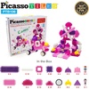 image:imagePicassoTiles PTB106 106pcs Hedgehog Lock Building Blocks Tiles Pink Castle Theme Set wHuman Figures Learning Playset STEM Toy Set Educational Kit Child Brain Development Preschool Kindergarten Toy