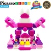 image:imagePicassoTiles PTB106 106pcs Hedgehog Lock Building Blocks Tiles Pink Castle Theme Set wHuman Figures Learning Playset STEM Toy Set Educational Kit Child Brain Development Preschool Kindergarten Toy