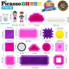 image:imagePicassoTiles PTB106 106pcs Hedgehog Lock Building Blocks Tiles Pink Castle Theme Set wHuman Figures Learning Playset STEM Toy Set Educational Kit Child Brain Development Preschool Kindergarten Toy