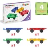 image:imagePicassoTiles Vehicle Set Magnetic Car Toy Construction Block Parts Ages 3Blue  Red  Yellow  Green