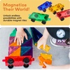 image:imagePicassoTiles Vehicle Set Magnetic Car Toy Construction Block Parts Ages 3Blue  Red  Yellow  Green