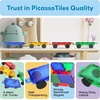 image:imagePicassoTiles Vehicle Set Magnetic Car Toy Construction Block Parts Ages 3Blue  Red  Yellow  Green