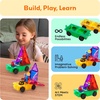 image:imagePicassoTiles Vehicle Set Magnetic Car Toy Construction Block Parts Ages 3Yellowgreen