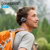 image:imageSoundbot Behind the Neck Headphones Sweat Resistant SecureFit for Sports  20hr music streaming 25hr handsfree calling builtin voice command sleek black finish lightweight allday comfort fit