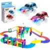 image:imagePicassoTiles 50PC Magnetic Race Car Track  2PC LED Light Up Truck Cars Fun amp Creative Playset STEAM Learning Enhance Construction Skills HandEye Coordination and Fine Motor Skills Toy Gift Idea