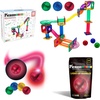 image:imagePicassoTiles 50PC Marble Run Race Track  4PC LED LightUp Glow in The Dark Translucent Balls STEAM Educational Playset for Kids  Fun Learning Construction Toy Creative Design Sensory Development