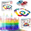 image:imagePicassoTiles 60PC Magnet Tiles  30PC Race Car Track Fun amp Creative Playset Bundle STEAM Learning Enhance Construction Skills HandEye Coordination and Fine Motor Skills Gift for Boys and Girls