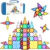 image:imagePicassoTiles Magnet Tile Building Block Set Magnetic Construction Square Triangle Tiles Toy Kit Sparking Creativity Geometric Shapes STEM Educational Learning Brain Development Kids Ages 3 PB24Multicolor