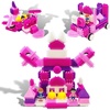 image:imagePicassoTiles PTB106 106pcs Hedgehog Lock Building Blocks Tiles Pink Castle Theme Set wHuman Figures Learning Playset STEM Toy Set Educational Kit Child Brain Development Preschool Kindergarten Toy