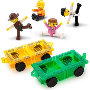image:imagePicassoTiles 2PC Magnet Car Trucks  4 Action Figures AddOn Expansion Bundle STEAM Educational Playset for Creative Fun and Learning Construction Play Pretend Play Toy for Kids