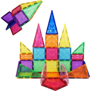 image:imagePicassoTiles 36pcs Mini Size Magnetic Tiles Magnet Toys Diamond Series Sensory Construction Building Blocks Set STEM Learning Travel Size Educational Toy for Kids Boys Girls Toddlers Age 3 PTM3641pcs Magnetic Tiles